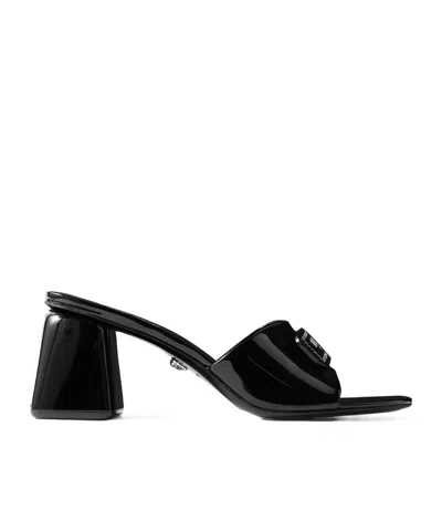 Versace 70mm Appliqué Mules In Black