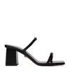 Versace 70mm Square-toe Sandals In Black