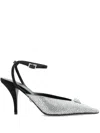 Versace 85mm Crystal La Medusa Slingback Pumps In Silver