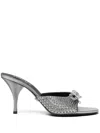 Versace 85mm Leather Mules In Silver
