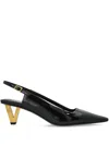 Versace V2025 55 Patent Leather Slingback Pumps In Black
