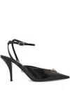 Versace Medusa Patent Calfskin Stiletto Pump In Black