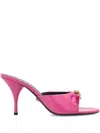 Versace Open Toe High Heel Sandals In Pink