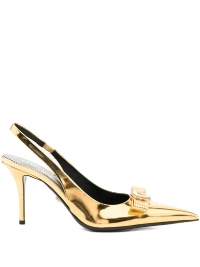 VERSACE 90MM GIANNI RIBBON PUMPS