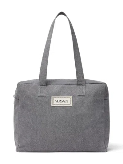 Versace 90s Logo Changing Bag In Grey