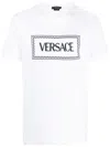 Versace T-shirt With Iconic Logo Design And Premium Cotton Blend In White