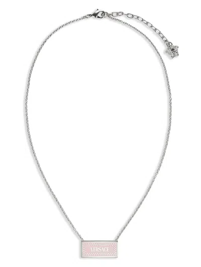 Versace Petit Collier À Motif '90s Vintage Logo In Silver