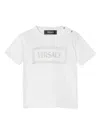 Versace Glittery Logo-print T-shirt In White