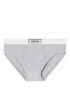 Versace 90s  Logo Briefs In Grey