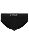 Versace 90s Vintage Logo Briefs In Black