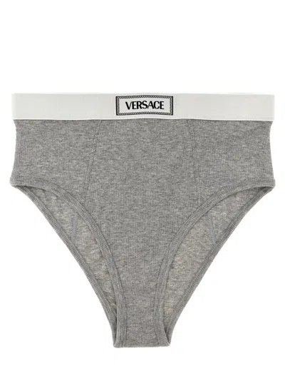 Versace 90s Vintage Briefs In Gray