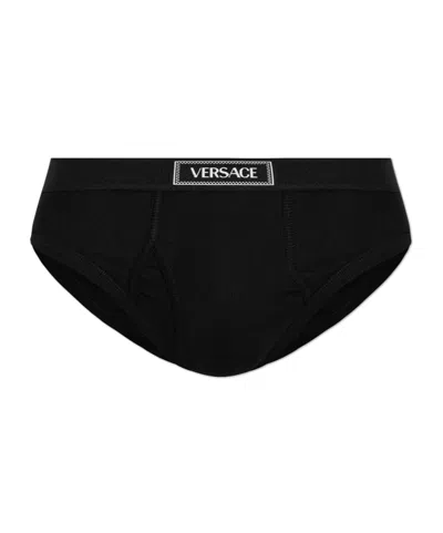 Versace '90s Vintage Logo Briefs In Black
