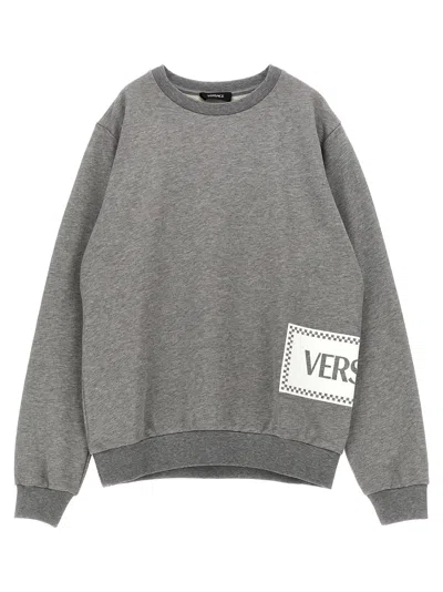 Versace Kids' 90s Vintage Logo Sweatshirt In Gray