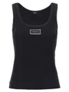 Versace Nineties Heritage Logo Scoop Neck Tank In Black