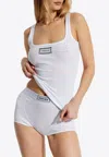 Versace 90s Vintage Logo Trunks In White
