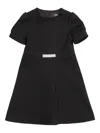 Versace Round Neck Dress In Black