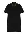 Versace Embellished-collar Mini Dress In Black