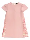 Versace Short Sleeve Dress In Pink