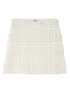 Versace A-line Frayed Mini Skirt In White
