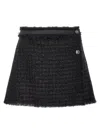 Versace A-line Lurex Wool Blend Skirt In Black