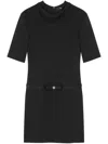 Versace A-line Mini Dress In Black
