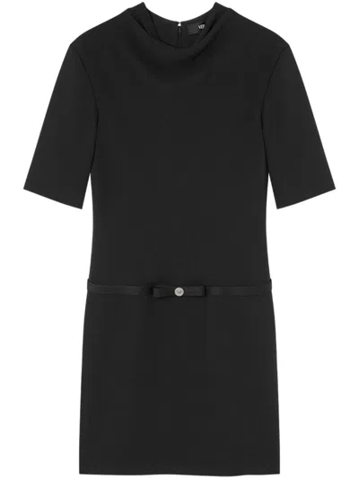 Versace A-line Mini Dress In Black