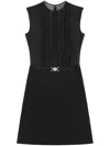 Versace A-line Silk Georgette Mini Dress In Black