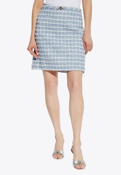 VERSACE A-LINE TWEED MINI SKIRT