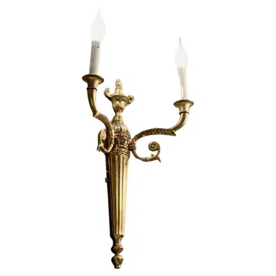 Pre-owned Versace A Neo-classical Shabby-chic Bronze Wall Applique By Gianni , Italy 1990 In Gold
