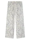 Versace Abstract-print Track Pants In Grey