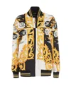 Versace Acanthus Print Bomber Jacket In Multicolor