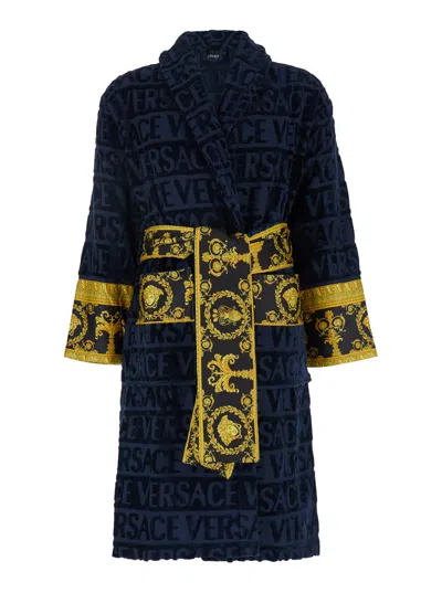 Versace Accappatoio In Blu