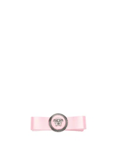 Versace Women Right Gianni Ribbon Clip In Pink