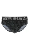 Versace Baroque-print Cotton Briefs In Multicolor