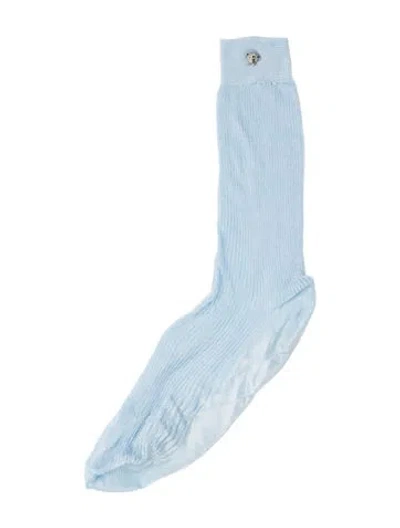 Pre-owned Versace Accessory Socks In Blue