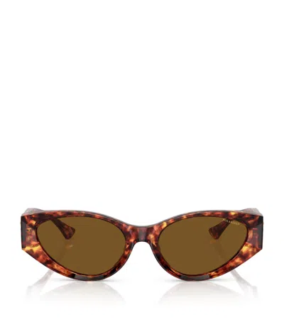 Versace Sonnenbrille Mit Cat-eye-gestell In Dark Brown Polar