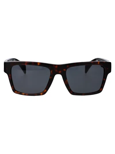 Versace Acetate Havana Sunglasses In Neutral