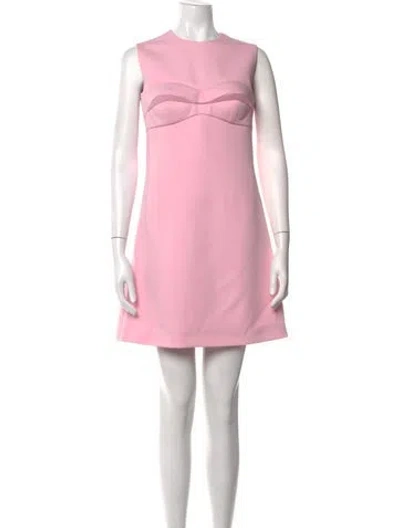 Pre-owned Versace Acetate Mini Dress In Pink