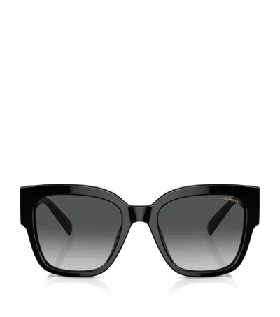 Versace Acetate Pillow Sunglasses In Black