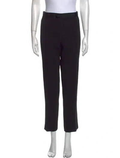 Pre-owned Versace Acetate Straight Leg Pants In Black