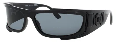 Versace Acetate Sunglasses 67-16-120 For Men, Style 0ve4446 In Gb1 - Black / Smoke