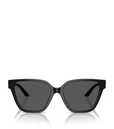 Versace Geometric Frame Sunglasses In Black