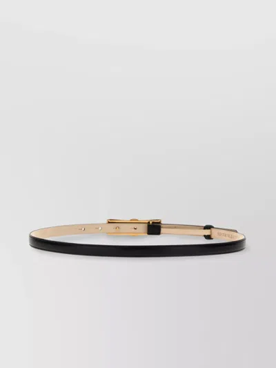 Versace Adjustable Fit Ribbon Belt With Gold-tone Buckle In Neutrals