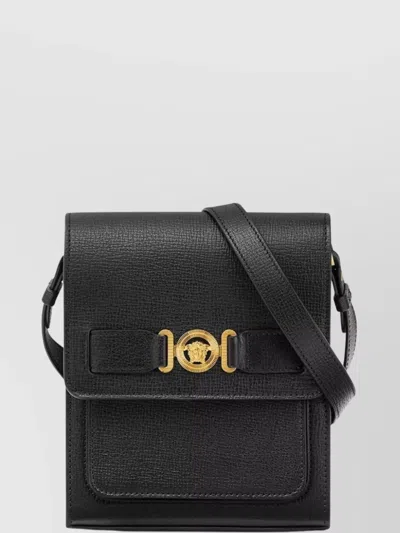 Versace Medusa Biggie Messenger Bag In Black