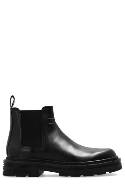 Versace Adriano Chelsea Boots In Black