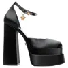 Versace Medusa Aevitas 120 Platform Pumps In Calf Leather In Black