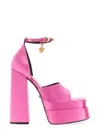 Versace Pink Aevitas Medusa Platform Sandals