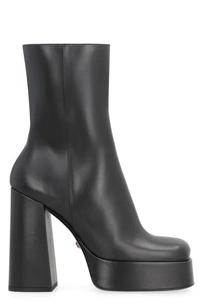 Versace Aevitas Platform Boots In Black