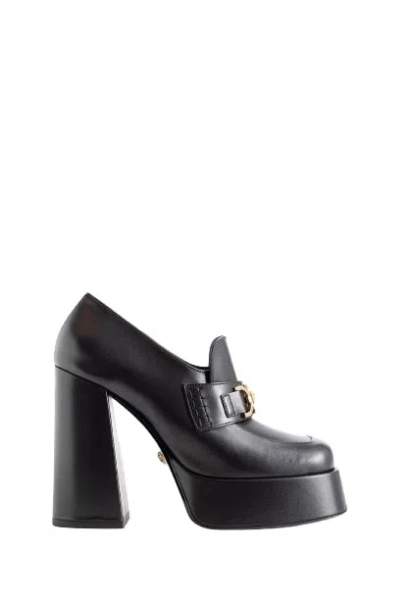Versace Aevitas Platform Loafers In Black