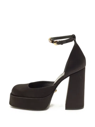 Pre-owned Versace Aevitas Platform Pumps In Black